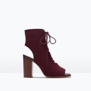 Zara lace up heels sz 8